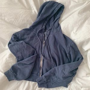Brandy Melville J Galt Cropped Zip Hoodie